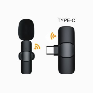 KEBETEME Micro Cài Áo Không Dây Micro Ghi Hình Âm Thanh Giảm Tiếng Ồn Nhỏ Gọn Cho Điện Thoại Android Giắc Cắm TYPE-C Kèm Hộp Sạc