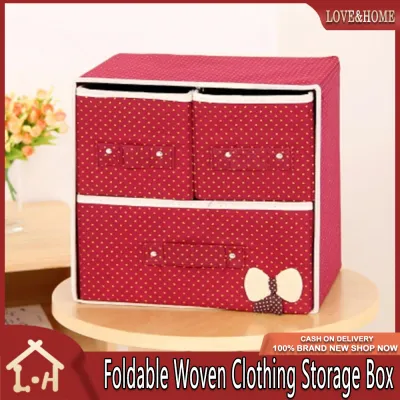 LOVE&HOME Foldable Woven Clothing Storage Box