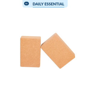 【DAILY ESSENTIAL】 Cork Yoga Block | Non-Slip Rectangular Support for Yoga and Stretching