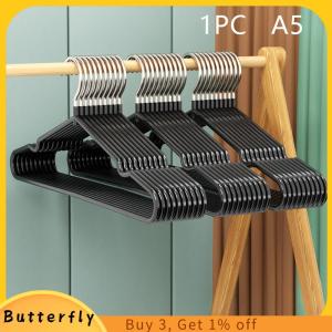 Butterfly Clothes Hanger Hanger With Grooves For Airing Children Adult Metal Simple Thick Non-slip Dip Plastic Coat Hanger Blue Green