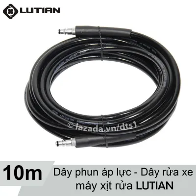 10m Dây phun áp lực cho máy phun xịt rửa LUTIAN - Ống dây thay thế cho máy rửa xe áp lực cao LUTIAN (Dây 2 đầu cài nối nhanh)