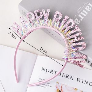 Bando Bandana Headband Happy Birthday Glitter Rumbai Premium