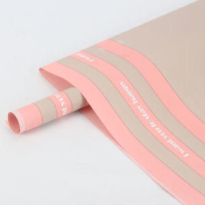 Flower Wrapping Gold Line Cellophane Kertas Buket Bunga Hand Bouquet Wrap Paper Kb6056