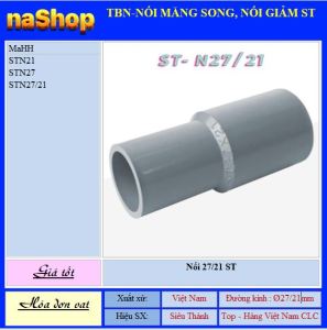 NaShop - 10 nối măng song 21 đến 27 nhựa Siêu Thành STN21 STN27 STN27/21 Thiết bị nước Siêu Thành PVC Siêu Thành bầu giảm nối giảm TBN