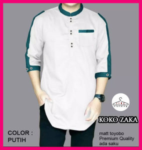 FC PROMO KOKO ZAKA Terbaru 2020 / COD / (6 Warna SMLXLXXL3XL) / Baju Muslim Koko Pria Dewasa Lengan Pendek Kekinian / Koko Kurta Pakistan Jumbo Kekinian / [abu hijau telur asin marun hitam]