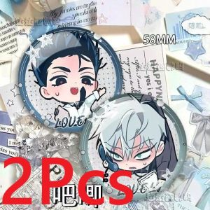 2Pcs/Lot Alien Stage TILL IVAN Rainbow Badge Pins Holographic Anime Merch Handmade Pins For Fans Gift Itabag Jewelry Accessories