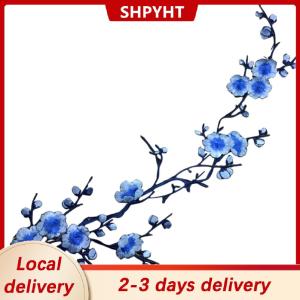 [COD] SHPYHT Local delivery Ship within 24 hours   Beautiful Embroidered Plum Blossom Flower Patch Iron/Sew on Applique Motif Craft