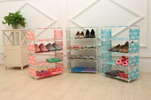COD / Rak sepatu MOTIF dan POLOS 5 SUSUN / Termurah