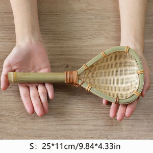 Pure Natural Green Bamboo Products Kitchen Supplies Handmade Braided Rice Colander Soup Spoon Noodles Household Drain Spoon