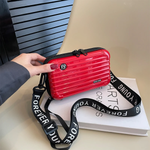 Korean Fashion Messenger Small Suitcase Hard Shell Cosmetic Bag Storage Bag Mobile Phone Bag Shoulder Bag Womens Bag