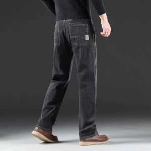 G72025 New Spring Summer Mens Jeans Loose Business Straight Wide Leg Plus Size Casual Pants 7/7