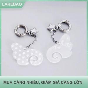 【LAKEBAO】 1 mảnh thiên thần cánh Keychain AirPods Mặt dây chuyền túi trang trí dễ thương Cô Gái Trái Tim thiết kế phụ kiện thời trang