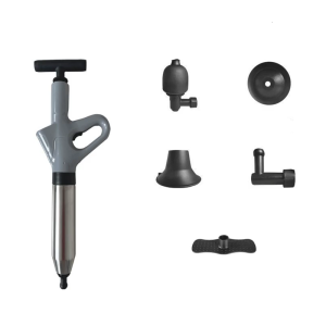 Air Compression Drain Cleaner Tool 120PSI 8 kPa With Pressure Indicators 3 Head For Pipe Blockage Removal