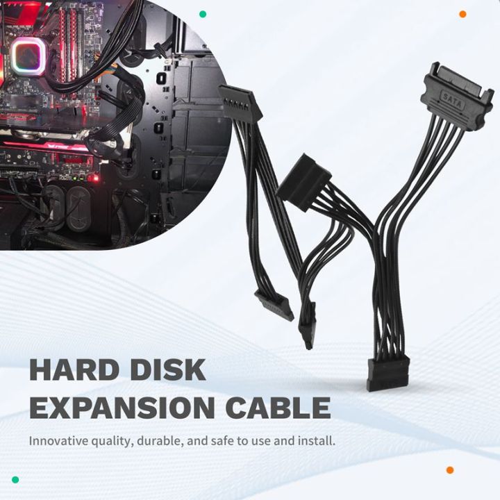 [LA77]15 Pin Power Splitter 1 To5 Hard Drive HDD SSD Power Supply Cable ...