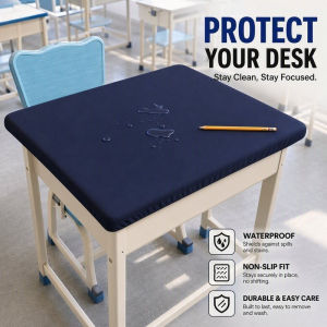 School Desk Cover Stretch Fabric Elastic Fitted Dustproof Anti Scratch Washable Table Protector