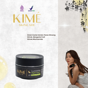 Luminizing Night Cream with Green Caviar by Kime Skincare | Membantu memperbaiki Skin Barierr | Krim Malam