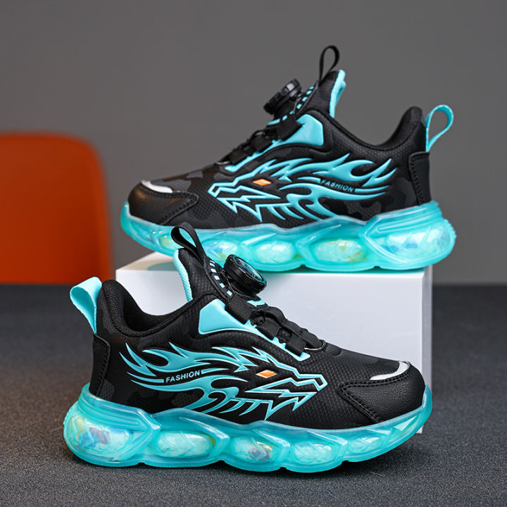 Boys' Sports Shoes 2023 New Children's Leather Waterproof Rotating Button  Autumn Mid to Big Boys' Anti slip Casual Shoes Lazada PH