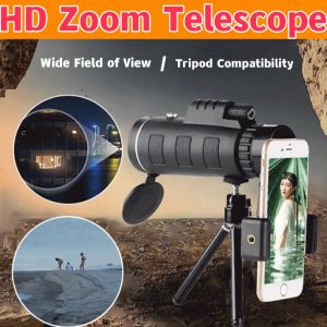 High power high definition binoculars Zoom Telescope Night Vision Monocular Hu-nting Camping Hiking Telescope