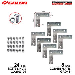 GBX Extra Metal Shelf 60kg Medium-Duty (2pcs-Tray for GBX Series with Stiffeners) Textured Powder Coated Black/White