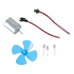 Mini Wind Power Generator DIY Kits 6-9V Wind for Turbine Micro Motor/Mini Blue Leaf Paddle/Diodes/Cables 60mm