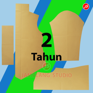 Pola Instan Kebaya Kutu Baru Anak Anak ( IS 023 ) [ Bukan Pakaian ] Pola Baju Jamblang Store