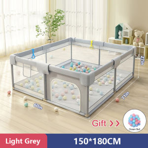 VOGO Playpen for Baby Large Playpen Frame Breathable Mesh Bed Fence With Stainless Steel Anti-Slip Base Indoor Paradise