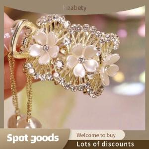 Heabety Fashion Fashion Rhinestone Tassel Hair Claws Flowers Hair Clip Women Barrettes Ponytail Holder Hairpins Hair Accessories Gifts