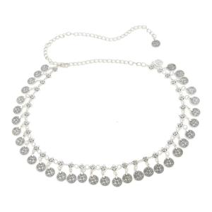 Ethnic Style Coins Belt Bohemian Waist Chain Adjustable Length Belt Handmade Accessory for Beach and Vacation Outfits