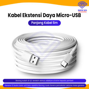 [COD] KABEL CHARGER CAMERA KAMERA CCTV MICRO USB PANJANG KABEL 6 METER