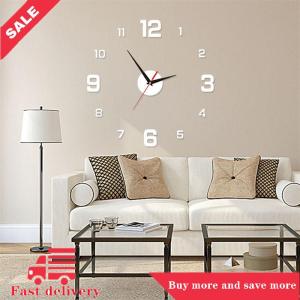 [COD] DIY Wall Clock For Home Office Frameless Modern 3D Wall Clock Mirror Stickers Hotel Room Design School Decoration