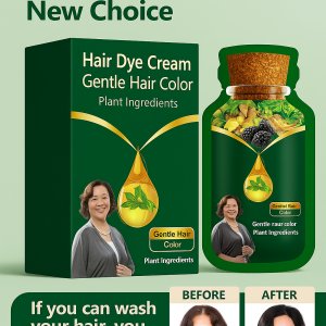 Plant Hair Dyeing Cream Natural Black Hair Shampoo Cover Gray Hair Nonirritating Quick Dyeing Long-Lasting Color Fixation