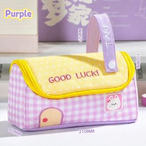 CHUAN Có tay cầm tháo rời. Hộp đựng bút chì Dung tích lớn Hình ngôi nhà Túi đựng bút Di động Túi đựng văn phòng phẩm Quà tặng