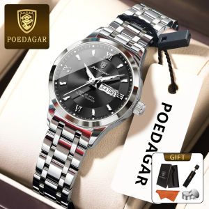 POEDAGAR Genuine Ladies Watch Stainless Steel Strap Luminous Calendar 100% Waterproof 503