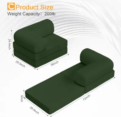 AIBE Sofa Bed โซฟาเบด 2 in 1 อัดสูญญากาศ โซฟาพับเก็บได้ โซฟาเตียงนอน โซฟาหลายฟังก์ชัน โซฟาปรับนอน 2-3ที่นั่ง ขนาด 150-200ซม
