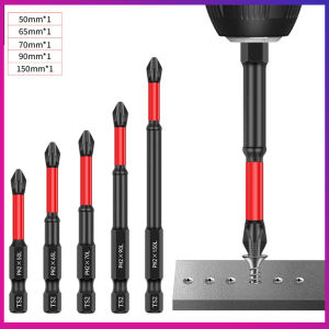 Anti-slip phillips bit magnetic electrician ph2 long screwdriver bit set heavy duty 50/65/70/90/150 mm