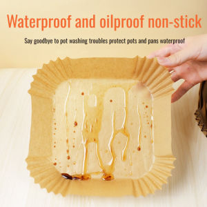 Disposable Air Fryer Baking Paper Liners Round Square Kitchen Family Silicone Oil Coating Non-Stick/Waterproof/For Oven Food Lovers