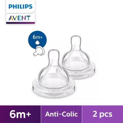 Philips AVENT 6m+ Anti-colic Thick Feed Flow Nipples 2-pack