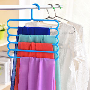 5 Layers Pants Towel Scarfs Racks Storage Organization Clothes Hangers Trousers Hangers Holders Closet Storage Organizers