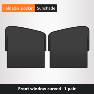 SEAMETAL Magnetic Car Window Sunshade Double Layer Full/Semi Shading Sunshade Cover Car Window Curtain With Storage Pocket
