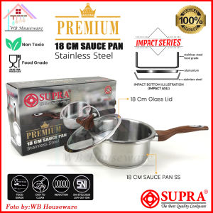 SUPRA panci Premium stainless induksi Impact 18cm / Sauce pan 18cm impact SUPRA