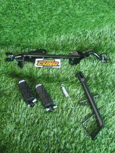 B&C - Step Postep Fostep Bastep Footstep Pijakan Kaki Depan Mp Mono Verza CB GL Megapro HITAM Set Standar Standart 1 Jagang Jagrak Samping Universal Ukuran 25 cm Tebal Murah / Besi Barstep MP Mono CB GL Verza HITAM Tebal