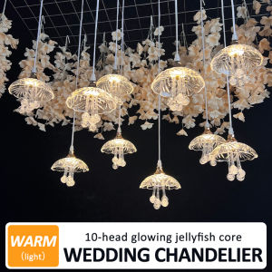 Eroma 10 Pcs/Set Jellyfish Pendant Lights For Wedding Party Restaurant Hotel Studio Decor Stage Prop