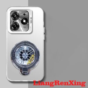 Case for tecno spark 10 pro TECNO SPARK 10 C SPARK 10C phone casing hard case TPU Protector Smooth shockproof Cover new design aesthetic with holder for men Gyro mount CYTLZJ01