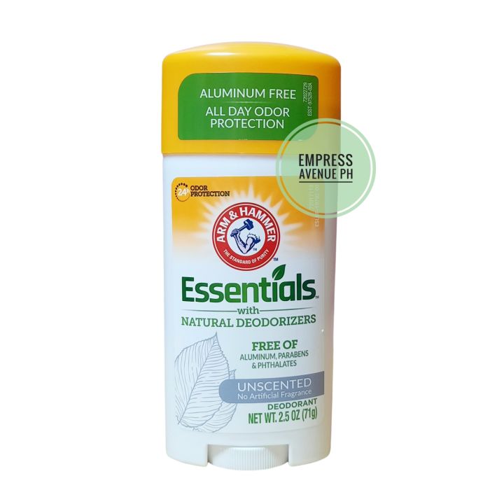 Arm & Hammer Essentials Aluminum Free Deodorant, Unscented 71g Lazada PH