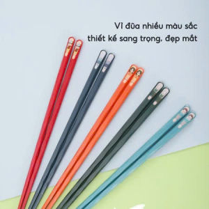 Set 5 đôi đũa ăn In Hình Gia Đình Nhật Bản Cao Cấp Cách Nhiệt Chống Nấm Mốc  Chống Trơn