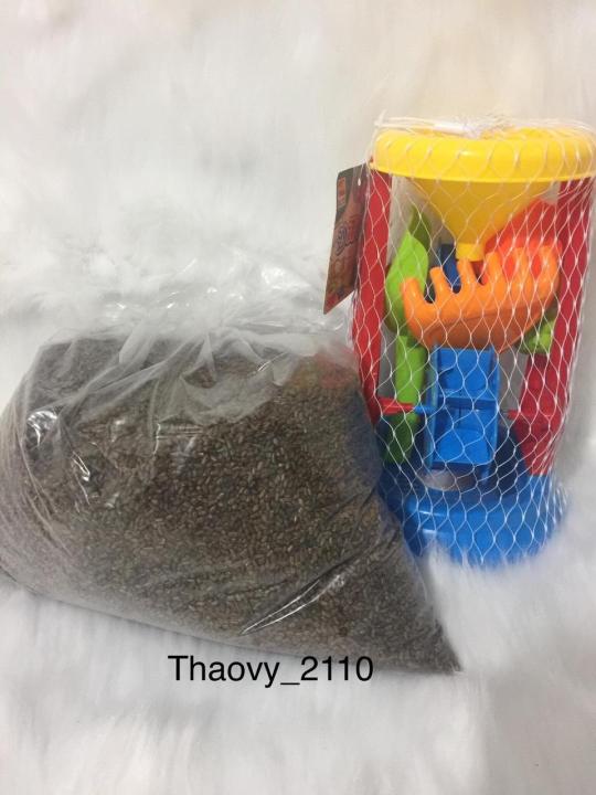 Combo đồ chơi xúc cát hạt muồng cho bé chơi