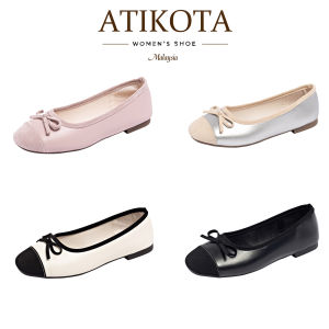 ATIKOTA Shallow Mouth Flat Shoes Fashion Butterfly Round Toe for Women Shoe