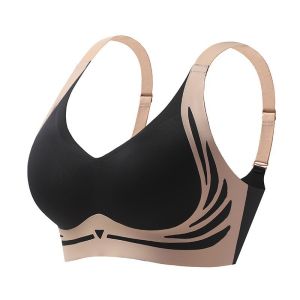 Women Bra Push Up Fixed Cup Bra Shockproof Sports Seamless Upper Bralette Summer Bras Plus Size Top Lingerie Underwear