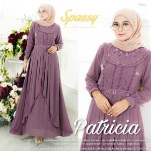 PATRICIA DRESS PESTA MAXY POLOS GAMIS BENECIA CERUTY POLOS FASHION MUSLIM TERBARU
