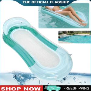 [ZENLEA6]Inflatable PVC Float Bed Leak Proof Foldable Water Lounge for Poolside Relaxation and Kids Water Fun